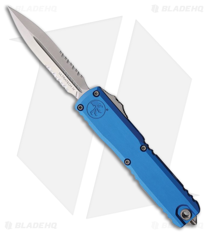 Microtech Ultratech Gen IV D/E OTF Knife Blue Aluminum (3.5" SW Serr)