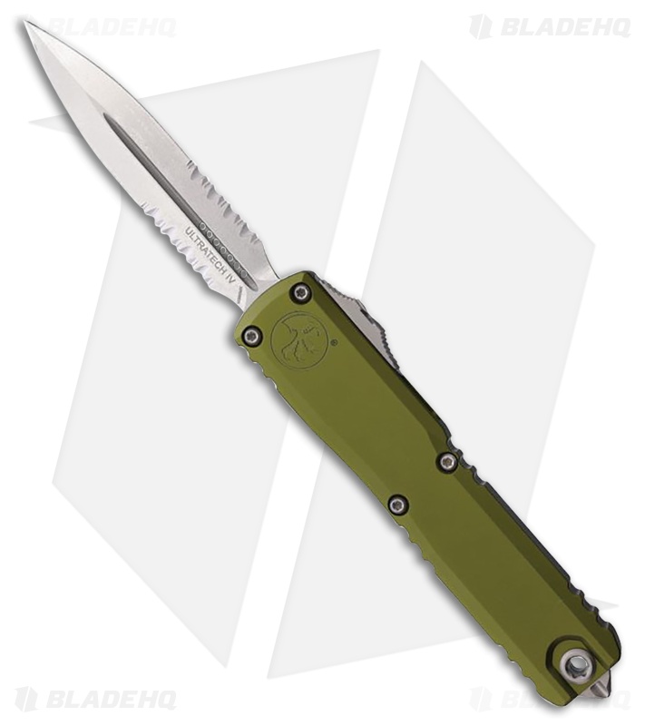 Microtech Ultratech Gen IV D/E OTF Automatic Knife OD Green Al (3.5" SW Serr)