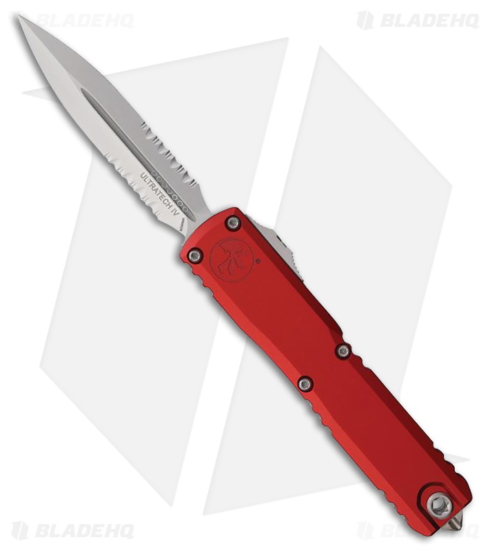 Microtech Ultratech Gen IV D/E OTF Automatic Knife Red Aluminum (3.5" SW Serr)