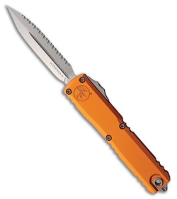 Microtech Ultratech Gen IV D/E OTF Knife Orange Aluminum (3.5" SW Full Serr)