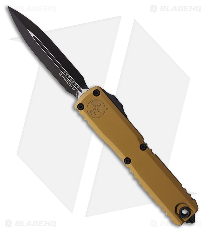 Microtech Ultratech Gen IV D/E OTF Automatic Knife Tan Aluminum (3.5" Two-Tone)