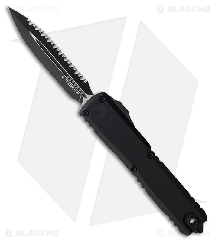 Microtech Ultratech Gen IV D/E OTF Knife Black Aluminum (3.5" Black FS)