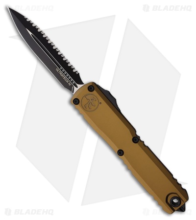 Microtech Ultratech Gen IV D/E OTF Automatic Knife Tan Aluminum (3.5" Black FS)