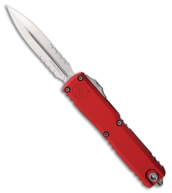 Microtech Ultratech Gen IV D/E OTF Automatic Knife Red Al (3.5" Satin Serr)
