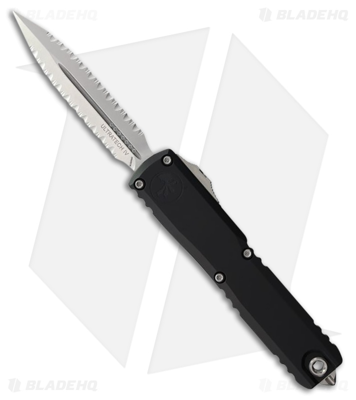 Microtech Ultratech Gen IV D/E OTF Knife Black Aluminum (3.5" SW Double FS)