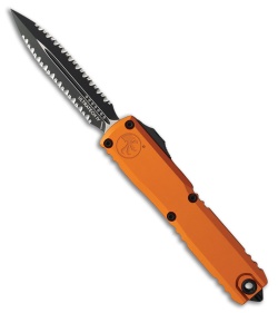Microtech Ultratech Gen IV D/E OTF Knife Orange Al (3.5" Two-Tone Double FS)