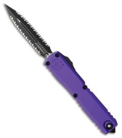 Microtech Ultratech Gen IV D/E OTF Knife Purple Al (3.5" Two-Tone Double FS)