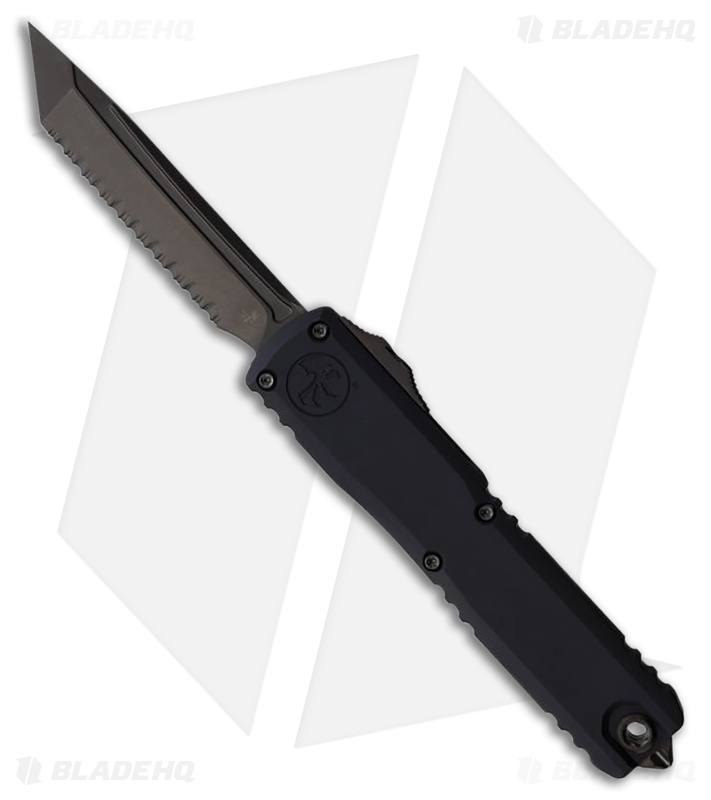 Microtech Ultratech ZBP Gen III Shadow T/E OTF Knife Black Al (3.5" DLC FS)