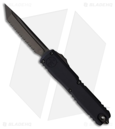 Microtech Ultratech ZBP Gen III Shadow T/E OTF Knife Black Al (3.5" DLC FS)