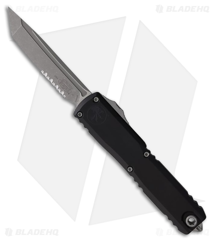 Microtech Ultratech Gen IV T/E OTF Knife Black Aluminum (3.5" Apoc Serr)
