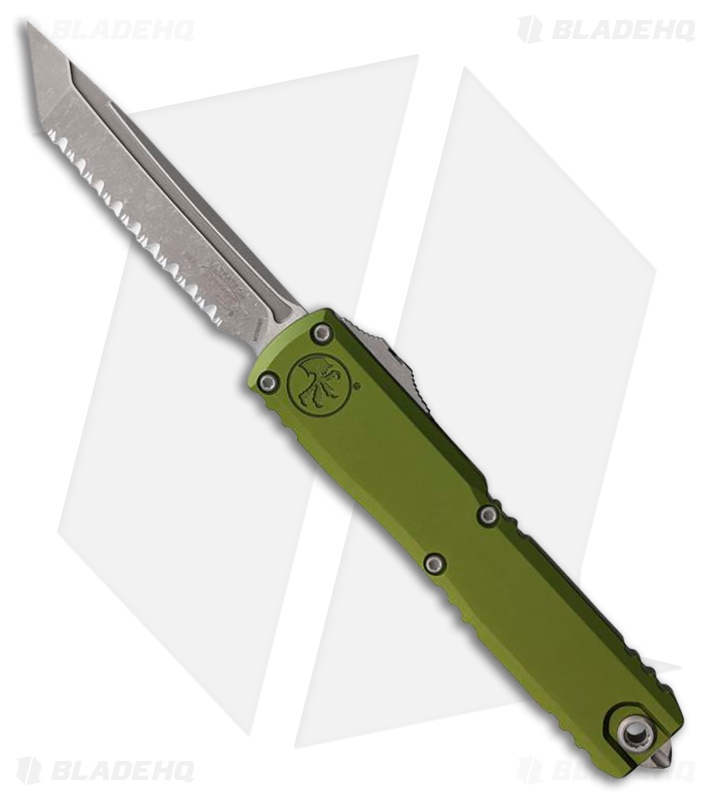 Microtech Ultratech Gen IV T/E OTF Knife OD Green Aluminum (3.5" SW Full Serr)