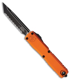 Microtech Ultratech Gen IV T/E OTF Knife Orange Aluminum (3.5" Black Full Serr)