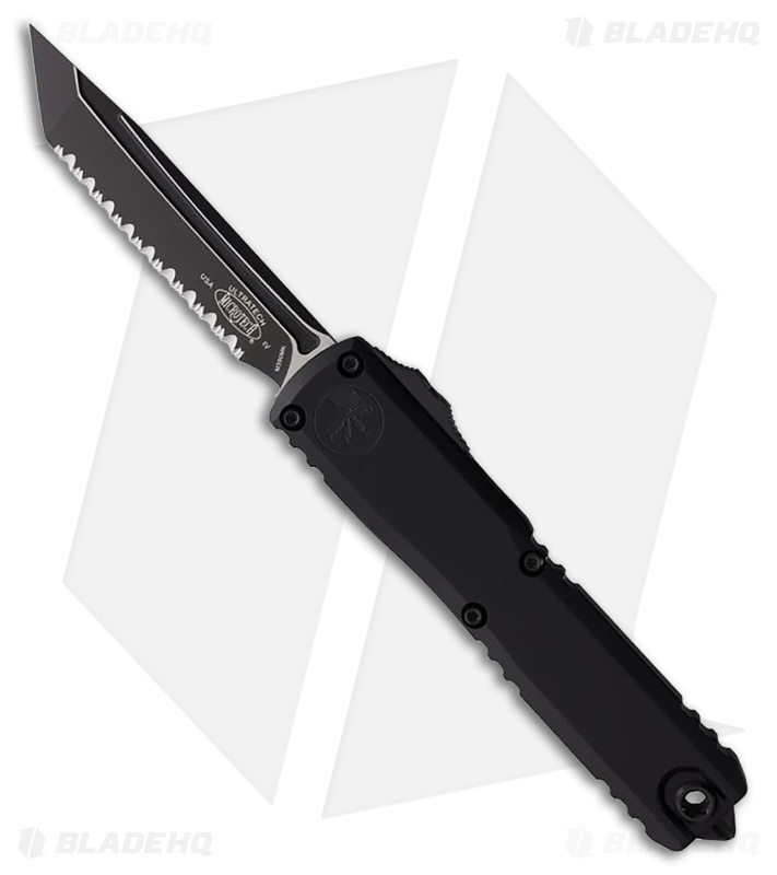 Microtech Ultratech Gen IV T/E OTF Knife Black Aluminum (3.5" Black Full Serr)