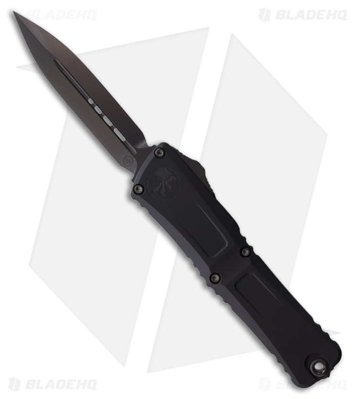 Microtech Combat Troodon Gen III Shadow D/E OTF Knife Black Aluminum (4" DLC)