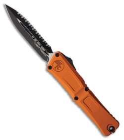 Microtech Combat Troodon Gen III D/E OTF Knife Orange Al (4" Two-Tone Full Serr)