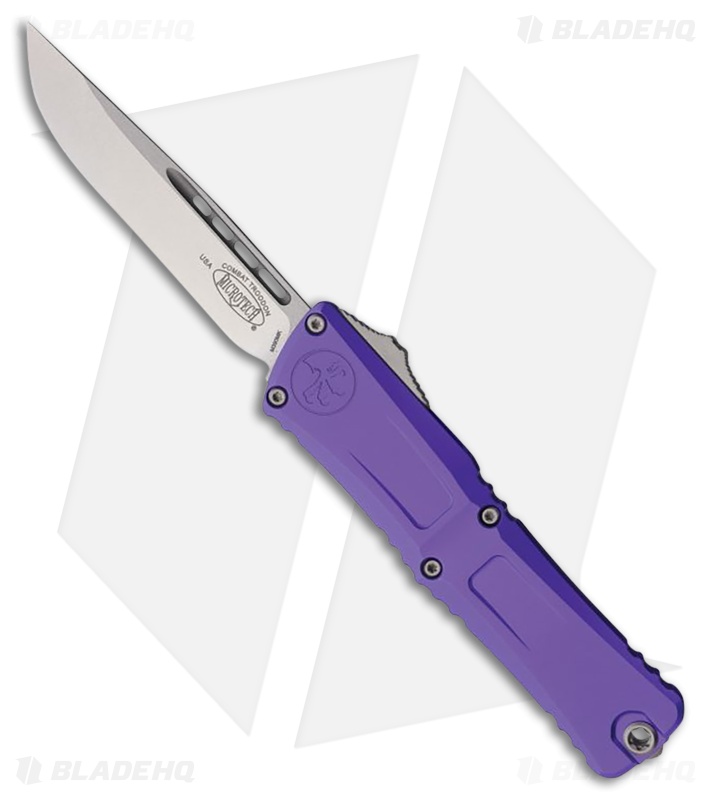 Microtech Combat Troodon Gen III S/E OTF Knife Purple Aluminum (4" Stonewash)