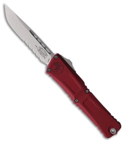 Microtech Combat Troodon Gen III S/E OTF Knife Merlot Aluminum (4" SW Serr)