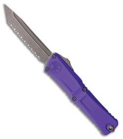 Microtech Combat Troodon Gen III T/E OTF Knife Purple Al (4" Apoc Full Serr)