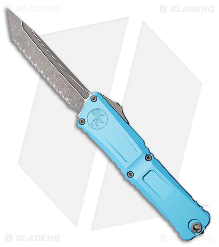 Microtech Combat Troodon Gen III T/E OTF Knife Turquoise Al (4" Apoc Full Serr)
