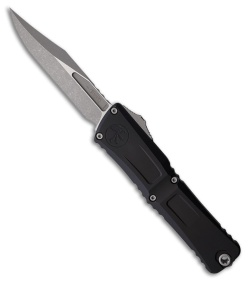 Microtech Combat Troodon Gen III Bowie OTF Automatic Knife Black Al (4" Apoc)