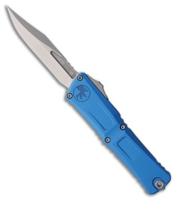 Microtech Combat Troodon Gen III Bowie OTF Knife Blue Al (4" Stonewash)