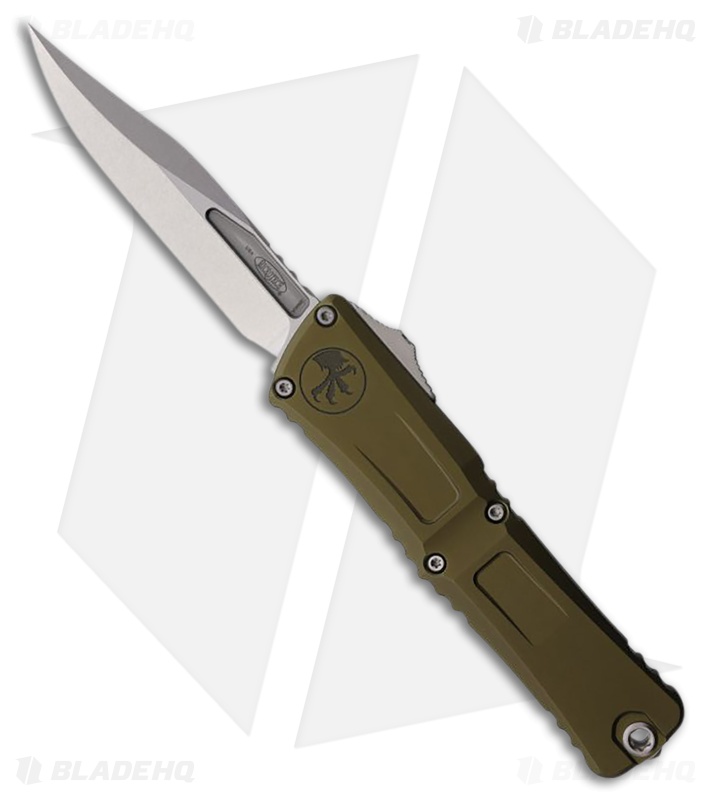 Microtech Combat Troodon Gen III Bowie OTF Knife OD Green Aluminum (4" SW)