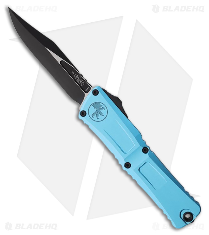 Microtech Combat Troodon OTF Knife Turquoise Aluminum Black