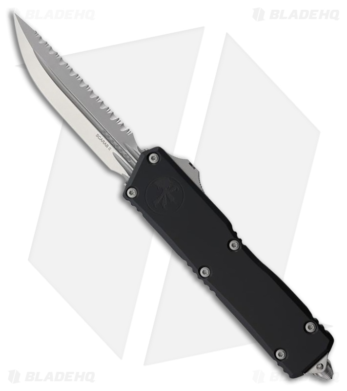 Microtech Scarab II Gen III Executive D/E OTF Knife Black Aluminum (4" SW FS)