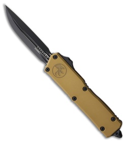 Microtech Scarab II Gen III Executive D/E OTF Knife Tan Aluminum (4" Two-Tone)