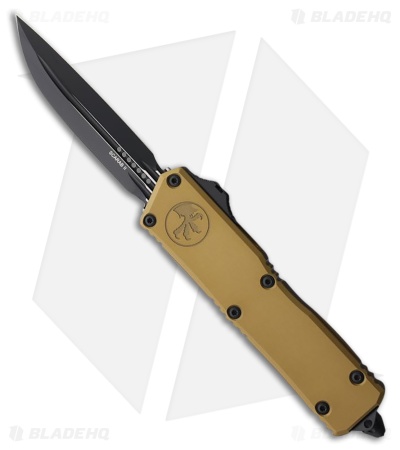 Microtech Scarab II Gen III Executive D/E OTF Knife Tan Aluminum (4" Two-Tone)
