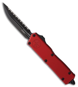 Microtech Scarab II Gen III Executive D/E OTF Knife Red Al (4" Two-Tone FS)