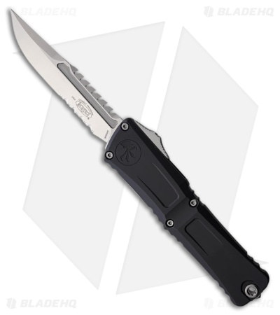 Microtech Combat Troodon Interceptor Gen III SS Black Aluminum (4" SW Serr)