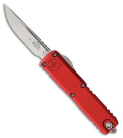 Microtech UTX-85 Gen IV S/E OTF Automatic Knife Red Aluminum (3.1" Stonewash)