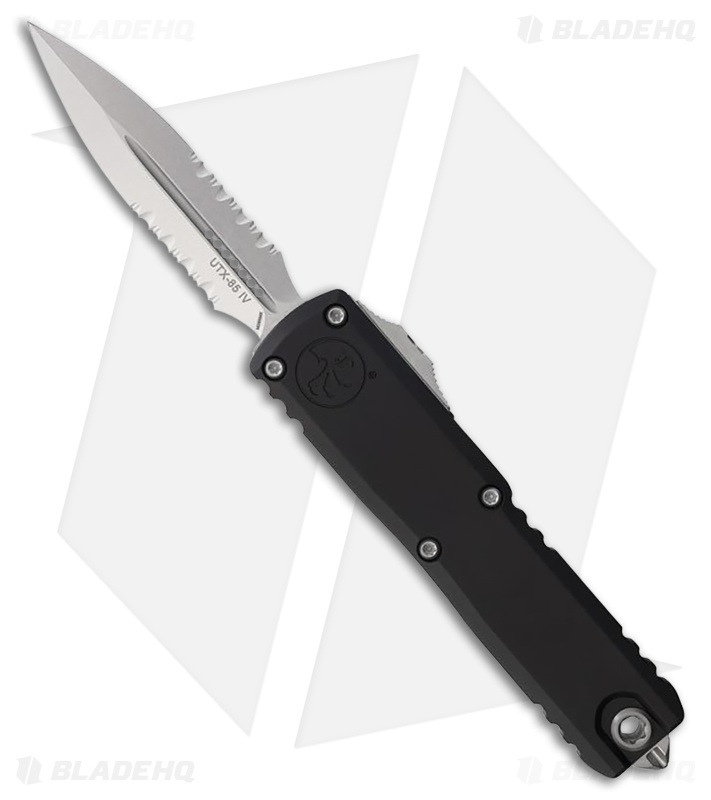 Microtech UTX-85 D/E  Gen IV OTF Automatic Knife Black (3.1" Stonewash Serr)