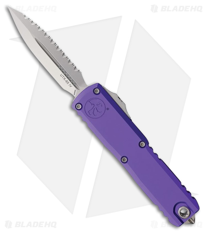 Microtech UTX-85 Gen IV D/E OTF Automatic Knife Purple Aluminum (3.1" SW FS)