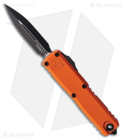 Microtech UTX-85 Gen IV D/E OTF Automatic Knife Orange Aluminum (3.1" Black)