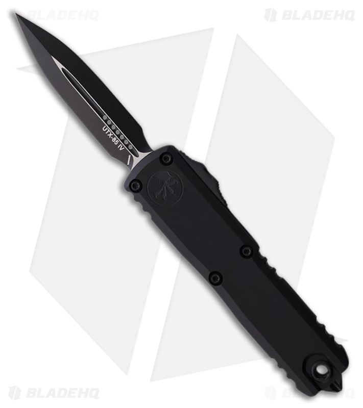 Microtech UTX-85 Gen IV D/E OTF Automatic Knife Black Aluminum (3.1" Black)