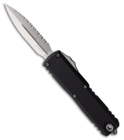 Microtech UTX-85 Gen IV D/E OTF Automatic Knife Black Aluminum (3.1" Satin FS)
