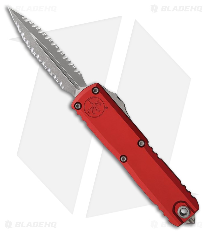 Microtech UTX-85 Gen IV D/E OTF Knife Red Aluminum (3.1" Apoc Double FS)