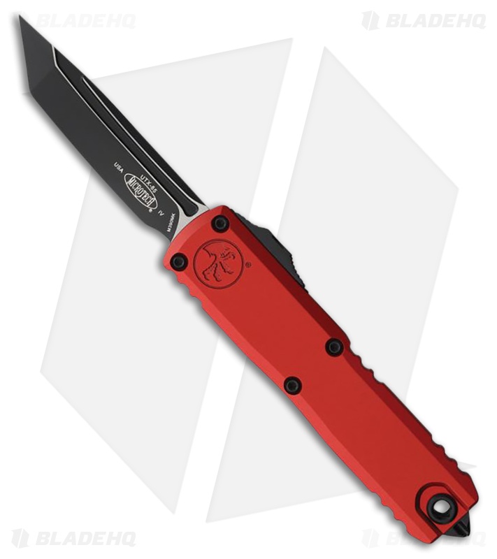 Microtech UTX-85 Gen IV T/E OTF Automatic Knife Red Aluminum (3.1" Two-Tone)