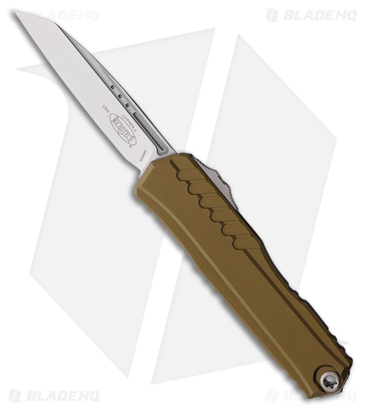 Microtech Cypher II S/E OTF Automatic Knife OD Green Aluminum (3.5" Stonewash)