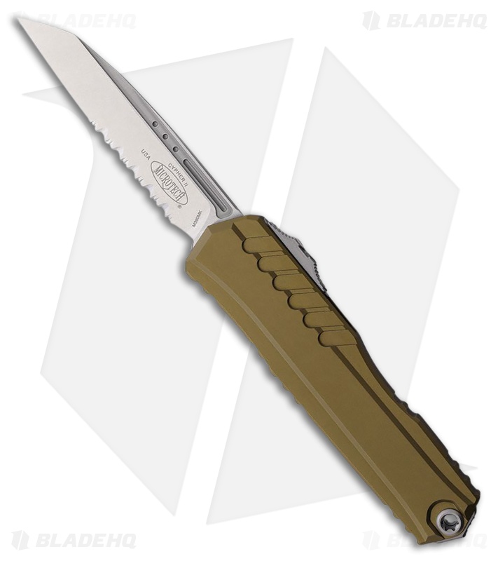 Microtech Cypher II S/E OTF Automatic Knife OD Green Aluminum (3.5" SW Serr)