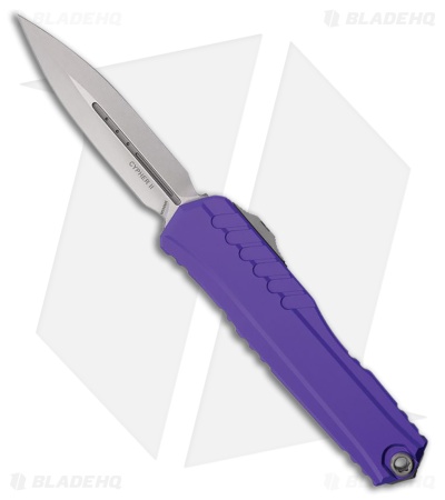 Microtech Cypher II D/E OTF Automatic Knife Purple Aluminum (3.5" Stonewash)
