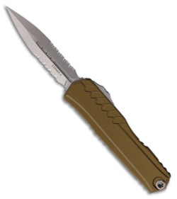 Microtech Cypher II D/E OTF Automatic Knife OD Green Aluminum (3.5" SW Serr)