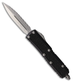 Microtech Daytona D/E OTF Automatic Knife Black Aluminum (3" SW Full Serr)