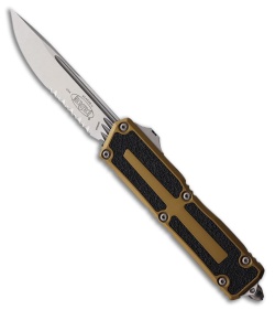 Microtech Scarab II Gen III S/E OTF Automatic Knife Tan Aluminum (4" SW Serr)