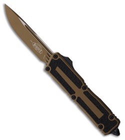 Microtech Scarab II Gen III S/E OTF Knife Cerakote Burnt Bronze Al (3.9" Bronze)