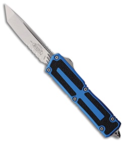 Microtech Scarab II Gen III T/E OTF Automatic Knife Blue Aluminum (4" SW Serr)