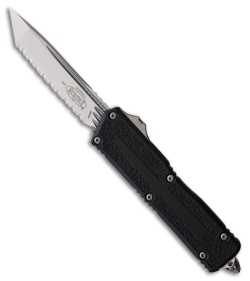 Microtech Scarab II Gen III T/E OTF Automatic Knife Black Al (4" SW Full Serr)