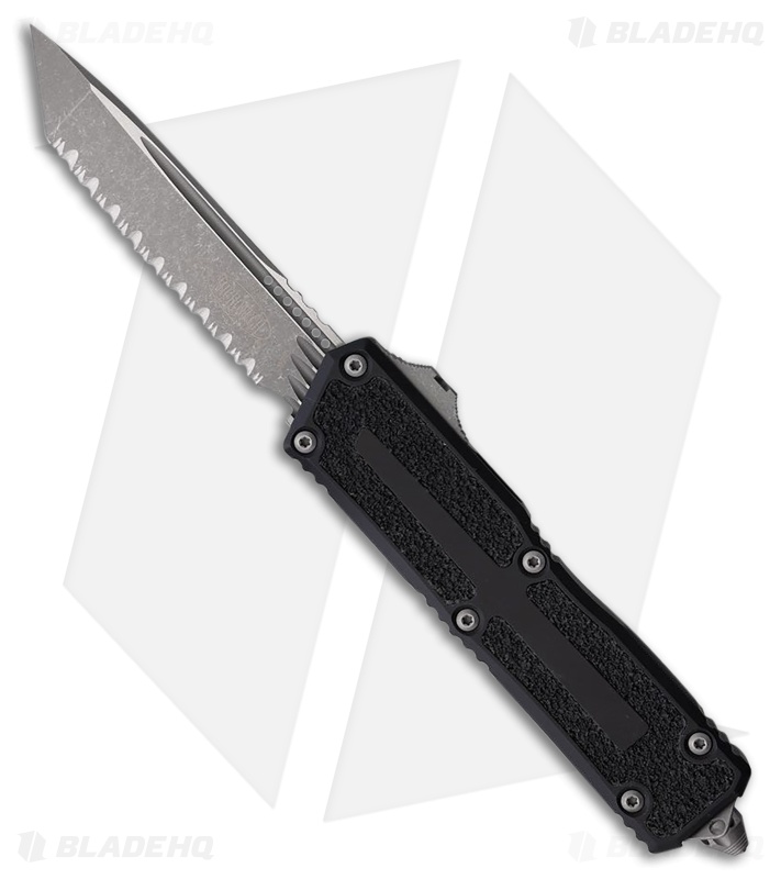 Microtech Scarab II Gen III T/E OTF Automatic Knife Black Al (4" Apoc Full Serr)